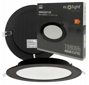 LED zapustené stropné svietidlo 18W 1980lm 4000K čierne