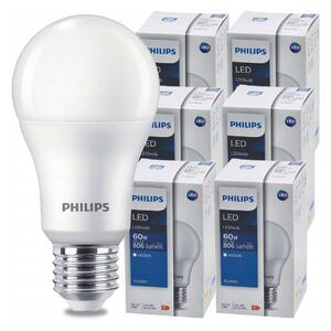 SADA 6 KS LED žiaroviek PHILIPS E27 8W 806lm Neutrálna farba 4000K A60
