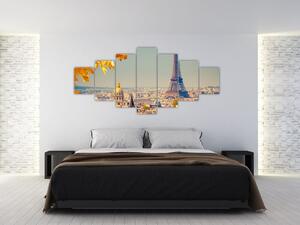 Moderný obraz Paríža - Eiffelova veža (Obraz 210x100cm)