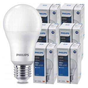 SADA 6 KS LED žiaroviek PHILIPS E27 8W 806lm Neutrálna farba 4000K A60