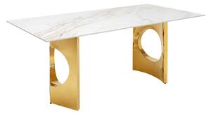 Eternity jedálenský stôl bielo-zlatý 180x90 cm