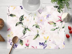 Biante Bavlnené prestieranie na stôl Sandra SA-287 Mix kvetov na bielom 35x45 cm