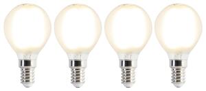 Sada 4 LED žiaroviek E14 P45 matná 3,5W 360lm 2700K