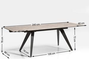 Extension jedálenský stôl hnedo-sivý