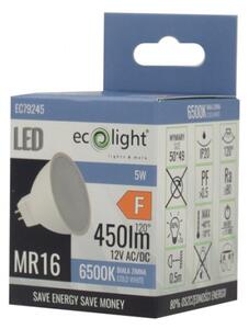 LED žiarovka 12V MR16 5W - studena bielá