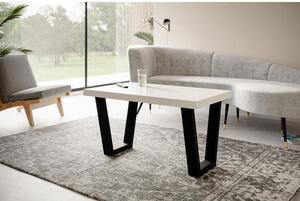 Konferečný stolík LOFT TRAPEZ 100x60 cm Biela Čierna