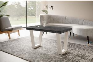 Konferečný stolík LOFT TRAPEZ 100x60 cm Biela Čierna