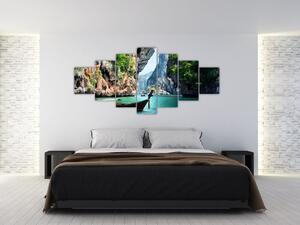 Moderný obraz - loďka na mori (Obraz 210x100cm)