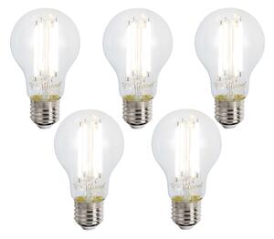 Sada 5 inteligentných stmievateľných LED žiaroviek E27 A60 číra 7W 806 lm 2700-6500K