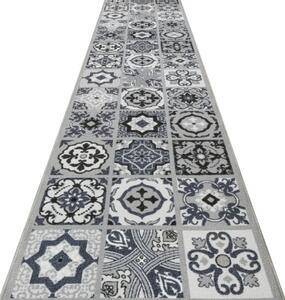 Protišmykový behúň Patchwork - sivý