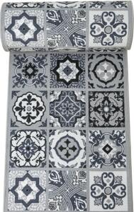 Protišmykový behúň Patchwork - sivý