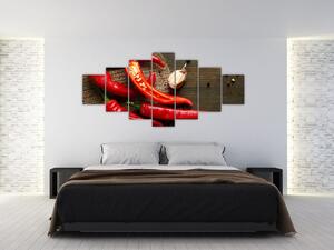 Obraz - chilli papriky (Obraz 210x100cm)