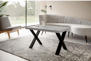 Konferenční stolek LOFT X 100x60 cm Černá Šedá