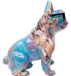 Farebná dekoračná socha psa