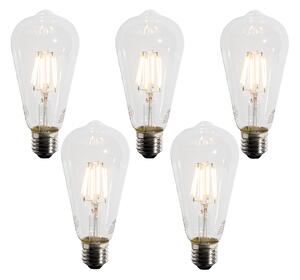 Sada 5 LED žiaroviek E27 A60 so súmrakovým senzorom 4W 400 lm 2200K