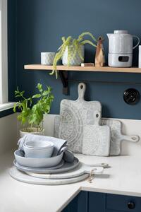 Modrý keramický jedálenský tanier Shiny blue - Ø 28 cm