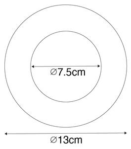 Sada 6 čiernych dištančných podložiek pre zapustené bodové svetlá 7,5 - 13 cm - Spacer