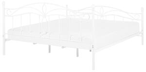 Rám postele biela kovová posteľ EU veľkosť super king size 180x200 cm vintage