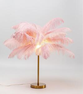 Feather Palm stolná lampa ružová 60 cm