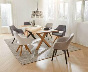 JEDÁLENSKÝ STÔL, divoký dub, čierna, farba duba, 200/100/76 cm Linea Natura - Stoly