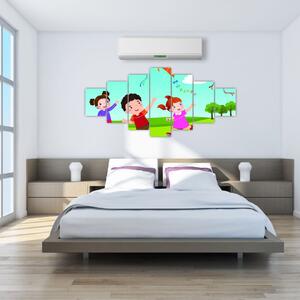 Deti na lúke - obraz na stenu (Obraz 210x100cm)