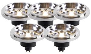Sada 5 LED žiaroviek AR111 GU10 11W 2000K-3000K Stmievateľné do teplej