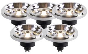 Sada 5 stmievateľných LED žiaroviek GU10 AR111 11W 810lm 2700K