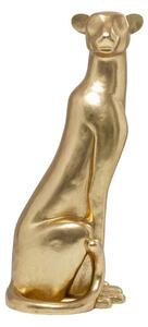 Figurine Sitting Leopard dekorácia zlatá 150cm