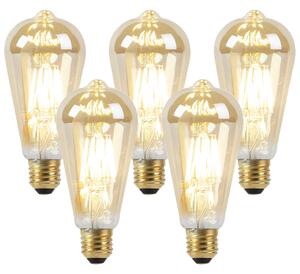 Sada 5 LED žiaroviek stmievateľných do teplej zlatej 8W 806lm 2000-2700K