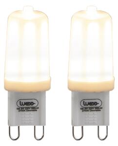 Sada 2 G9 stmievateľných LED žiaroviek 3W 280lm 2700K