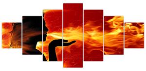 Obraz - žena v ohni (Obraz 210x100cm)