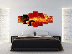Obraz - žena v ohni (Obraz 210x100cm)