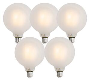Sada 5 ks Inteligentné stmievateľné LED žiarovky E27 G125 matné 7W 806lm 2700-6500K