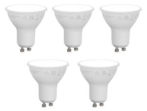 Sada 5 inteligentných stmievateľných LED žiaroviek GU10 50mm Opálová 7W 630 lm 4000K