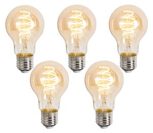 Sada 5 ks Inteligentné stmievateľné LED žiarovky E27 A60 Jantárová 4,9 W 320 lm 2500 K