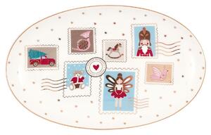 Servírovací tanier Xmas Letter white 24 cm