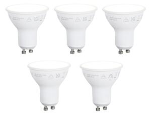 Sada 5 inteligentných stmievateľných LED žiaroviek GU10 50 mm opálová 7 W 630 lm 2700 K