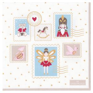 Papierové servítky Xmas letter white – 20 ks