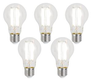 Sada 5 inteligentných stmievateľných LED žiaroviek E27 A60 číra 7W 806 lm 2700-6500K Zigbee