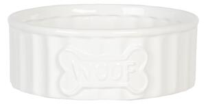 Biela keramická miska pre psa Woof - Ø15 * 6 cm