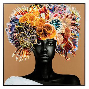 Flower Hair obraz viacfarebný 120x120 cm