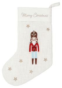 Vianočná pančucha Nutcracker White Embroidered