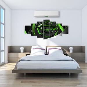 Zelená a sivá - moderný obraz do bytu (Obraz 210x100cm)