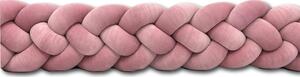 Vulpi Mantinel do postieľky Vrkoč 300 cm Velvet XL Handmade Farba: staroružová