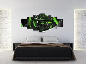 Zelená a sivá - moderný obraz do bytu (Obraz 210x100cm)