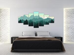 Obraz do obývačky - hory (Obraz 210x100cm)