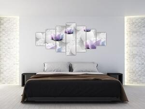 Abstraktný obraz kvetov (Obraz 210x100cm)