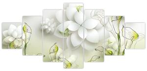 Moderný obraz - kvety (Obraz 210x100cm)