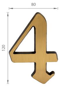 SS - DOMOVÁ ČÍSLICA "4" - 120 mm