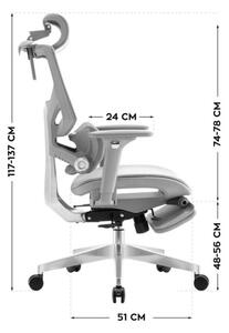 Kancelárska stolička Expert 8.7 Grey Mesh